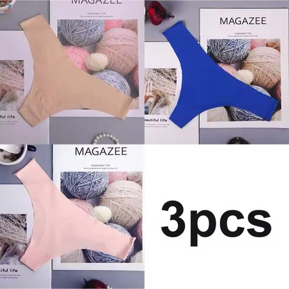 NIB 3 Piece No-Show Thong Underwear Set - Picture 1 of 4